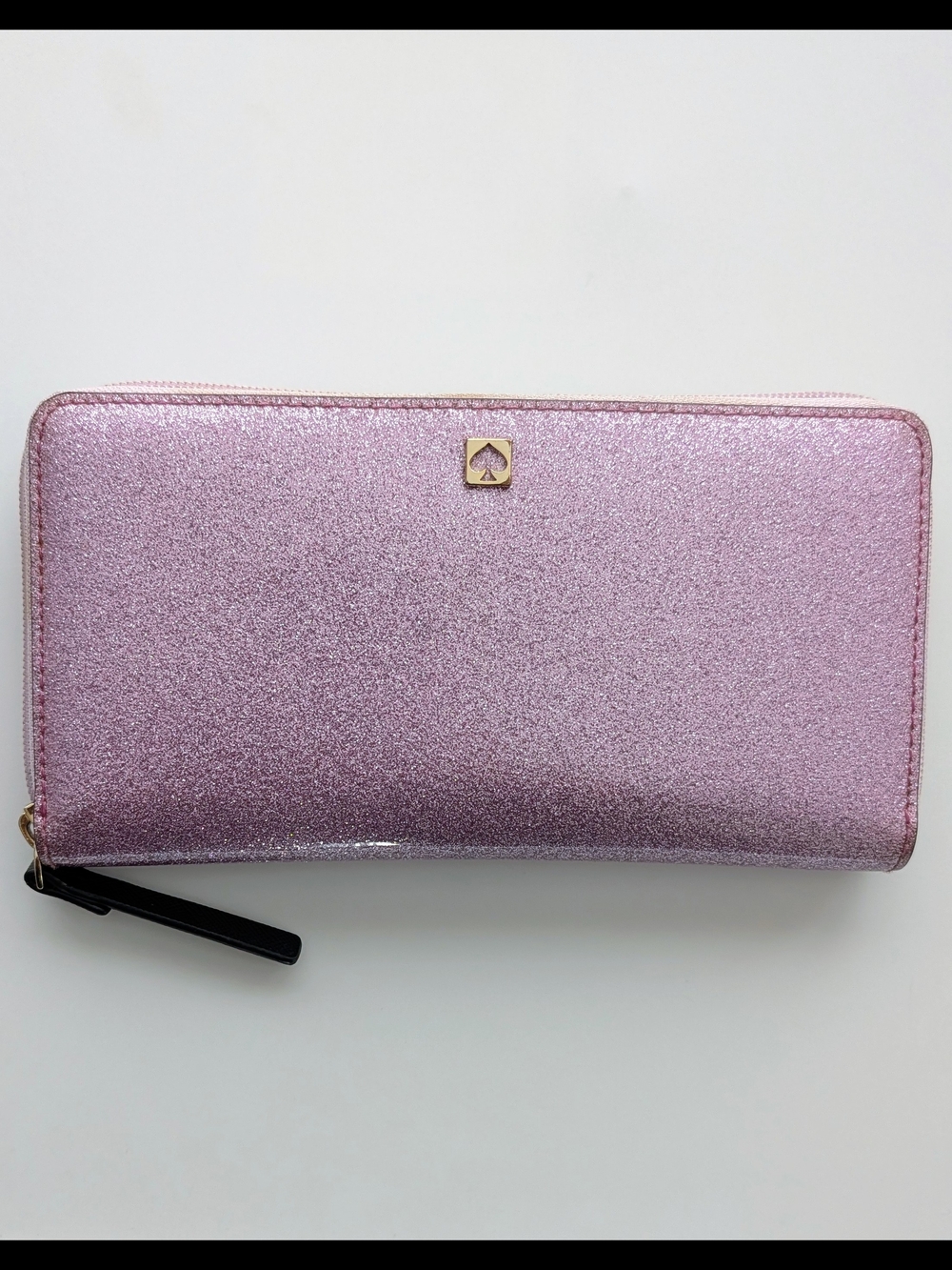 ​Kate Spade Large Slim Bifold Wallet - Purple Lilac Glitter Glimmer